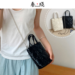 外贸出口小香风菱格女生欧美小众ins时尚简约百搭单肩斜挎手机包