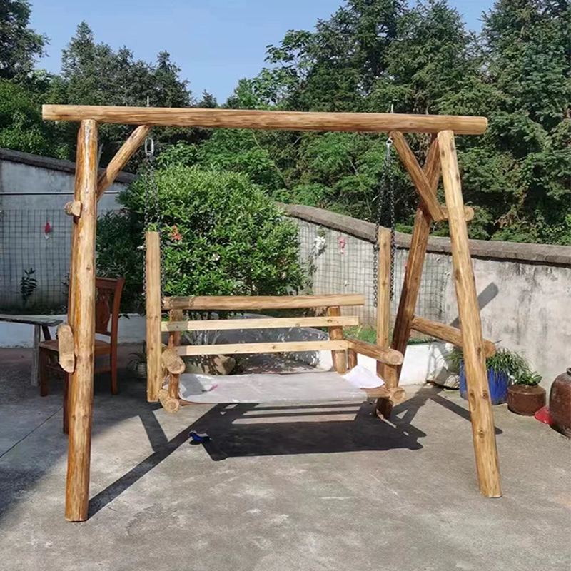 防腐木室外庭院户外公园小区三人座双人座休闲实木秋千架吊椅摇椅,住宅家具,户外秋千,淘宝优惠券,粉丝福利购,淘宝优惠卷