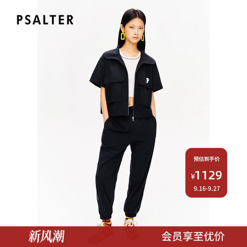 PSALTER诗篇宽松翻领透气网布学院风休闲短外套夏款