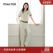 秋 休闲裤 智性学院风 诗篇专选条纹透气肌理宽松直筒运动裤