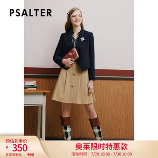外套 PSALTER诗篇2023春胸针学院风西装
