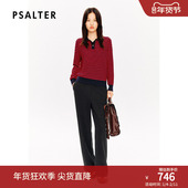 冬款 针织衫 100%绵羊毛 PSALTER诗篇学院智性条纹polo衫