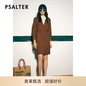 【春夏热卖】PSALTER诗篇冬衬衫假两件学院风羊毛连衣裙