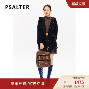 PSALTER诗篇年轻学院感连帽大衣毛呢外套冬款 羊毛混纺