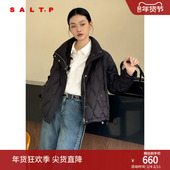 SALT.P可颜白鸭绒立领云感泡芙零压感轻薄型菱格羽绒服冬款