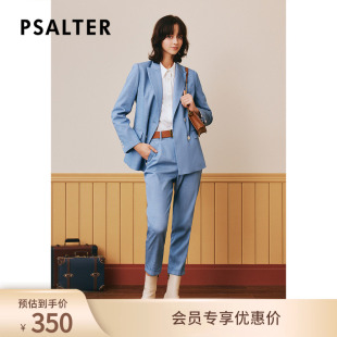 诗篇专选秋双排扣天丝莱赛尔醋酸西装 外套