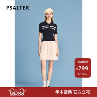【一秒入夏】诗篇专选学院风针织雪纺假两件连衣裙2026夏季新款