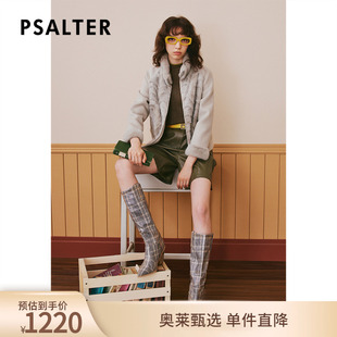 詩篇專選2023冬千金風(fēng)羊毛雙面呢水貂毛機(jī)車服外套皮草