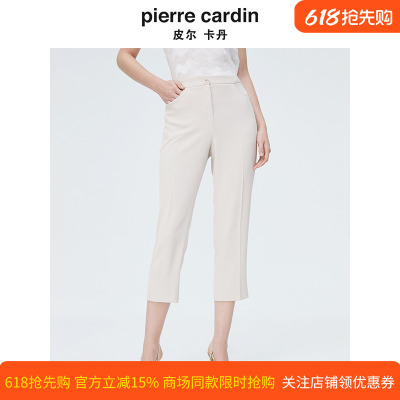 商场同款皮尔卡丹女装新款都市干练高频百搭直筒西裤P4253T4026M0