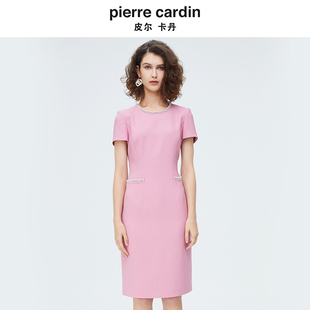 淑女藕粉香风修身 新款 连衣裙 皮尔卡丹女装 商场同款
