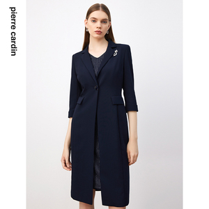 商场同款皮尔卡丹女装新款通勤修身轻商务长袖连衣裙P3317E3901N2