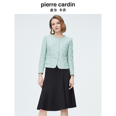 商场同款皮尔卡丹女装新款清新淑女小香风外套上衣P4112U4020G3