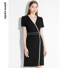 皮尔卡丹女装简约知性修身通勤干练气质连衣裙P1221D1032B0