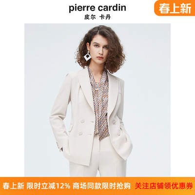 商场同款皮尔卡丹女装简约干练修身都市西服上衣P4144U4022M1