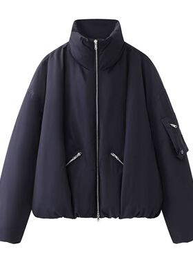 艾家商场同款2025冬季新款立领短款韩版羽绒服女厚款外套AR004124