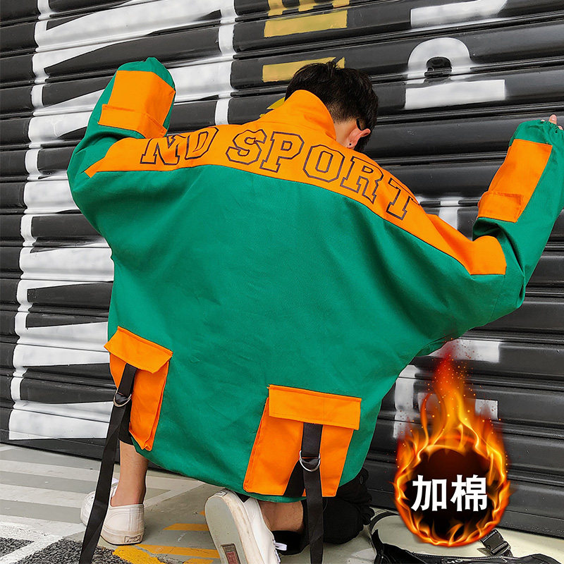XZ216-BK11-P105【S-5XL】 帅气无运动加棉 情侣加厚套头棉衣图片