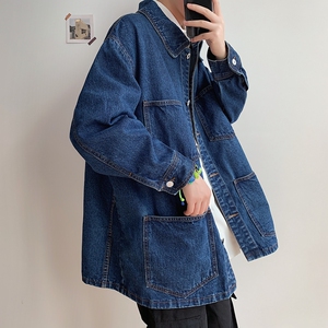 XZ216-JK35-P65 S-XL 【20春】新男士休闲情侣牛仔外套夹克蓝图片