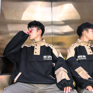 XZ216-JK99-P85【M-5XL】大货备足 潮牌气质谁穿谁喜欢套头夹克图片