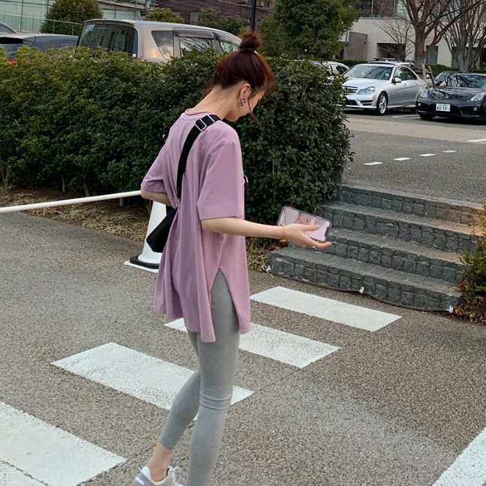 速发孕妇夏装套装202新款时尚夏季纯棉T恤宽松上衣打底衫中长款