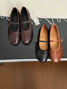 gelly真皮法式圆头韩系小皮鞋2025年百搭软面平底玛丽珍鞋奶奶鞋