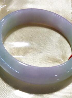 2026缅甸天然浅紫罗兰飘花镯子玉翠色玉手镯玉石玉器送礼送女友妈