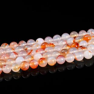 2026晶典珠宝 天然红草花玛瑙散珠手工diy串珠手链项链配件玛瑙圆