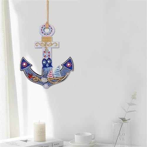 2026手工钻石画十字架船锚吊坠艺术轻奢工艺品家居装饰DIY挂饰圆