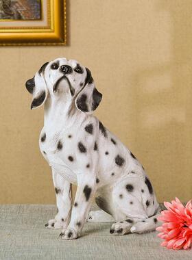 2026仿真狗摆件可爱斑点狗模型家居招财装饰品客厅落地大麦町犬工