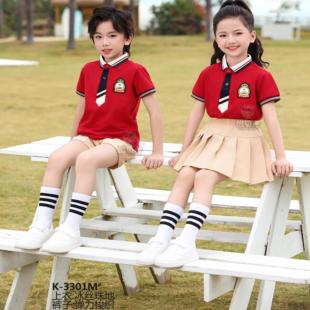 新款 2024夏季 校园服班服儿童服老师服运动服学院风英伦风33