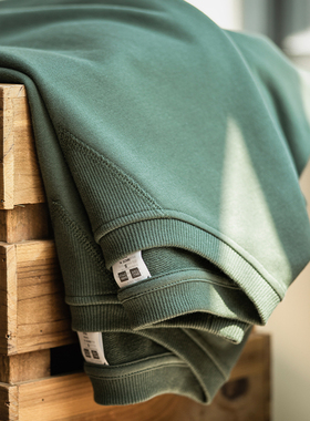 320g重磅基础款圆领卫衣男女简约休闲长袖t恤情侣纯色宽松打底衫