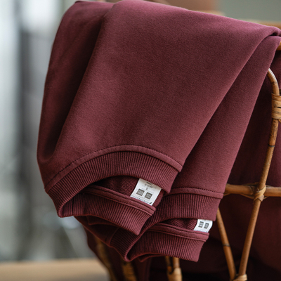 显白简约休闲重磅宽松卫衣男女