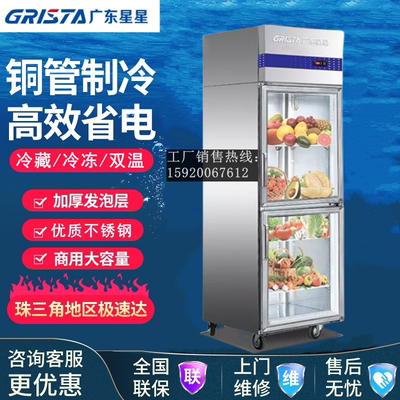 XINGX/星星SG500E2冷藏展示柜 保鲜饮料鲜花陈列柜商用冰箱冰立柜