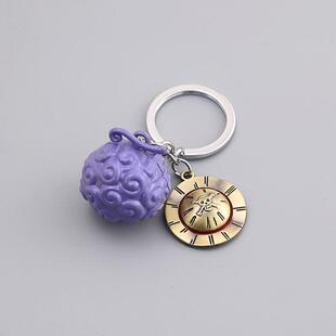New Anime KeyChain Devil Fruit Figure Straw Hat Holder Chave