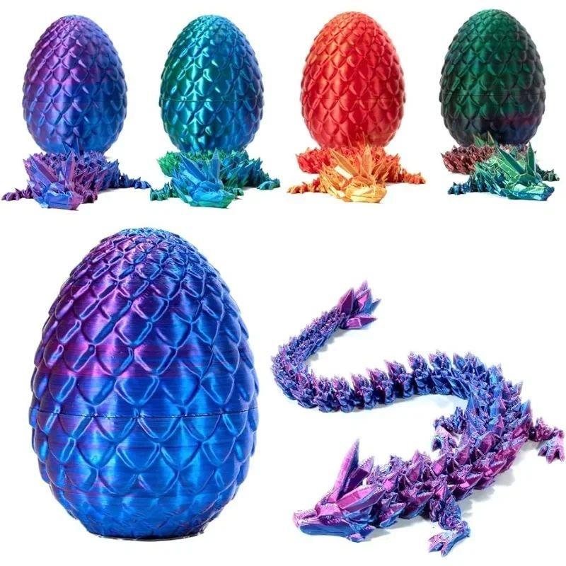 3D Printed Gem Dragon Crystal Dragon Egg Rotatable And Posea