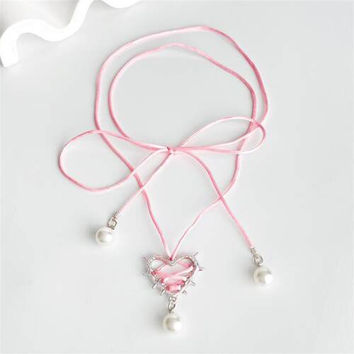 Sweet Women Pearl Pendant Necklace spicy Girl clavicle chain