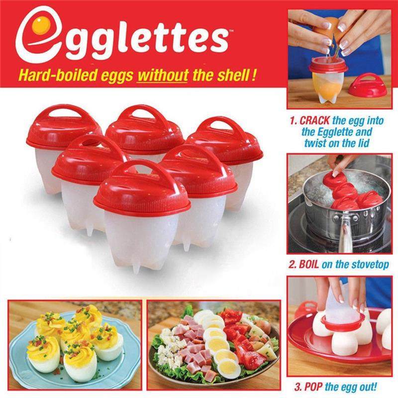 Egglettes Egg storage Cooker硅胶蒸蛋器迷你蒸蛋器6只装鸡蛋杯