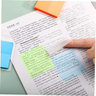 pet memo便签纸transparent sticky notes彩色半透明ins 便利貼纸