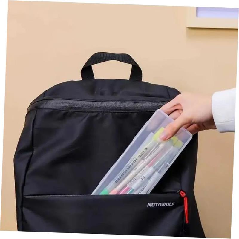 1Pcs Pencil Case Box PP Material Transparent Pencil Box Pouc