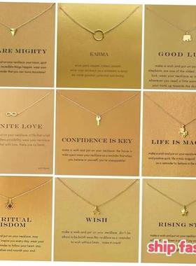 Gold Color Key Circle Necklace For Women fashion couple gift