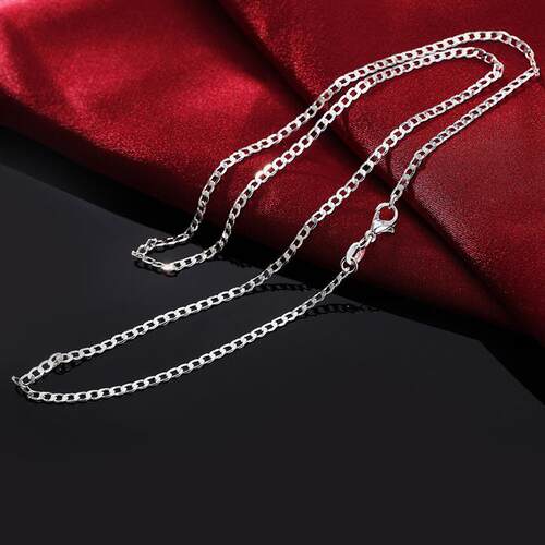 925 Sterling Silver Necklace 16/18/20/22/24/26/28/30 Inches