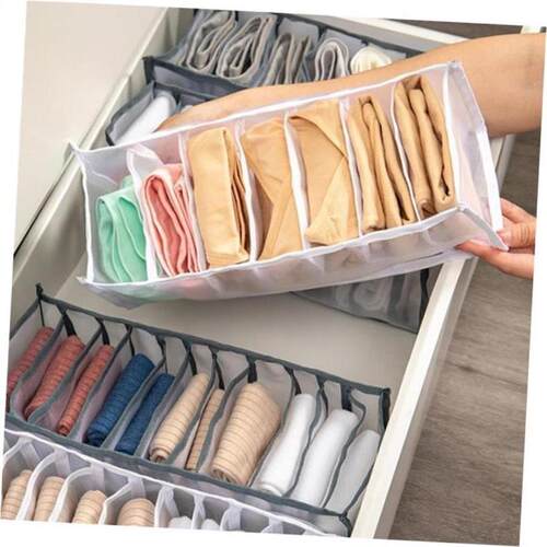 storage box 7 grids bra organizer foldable drawer organizer