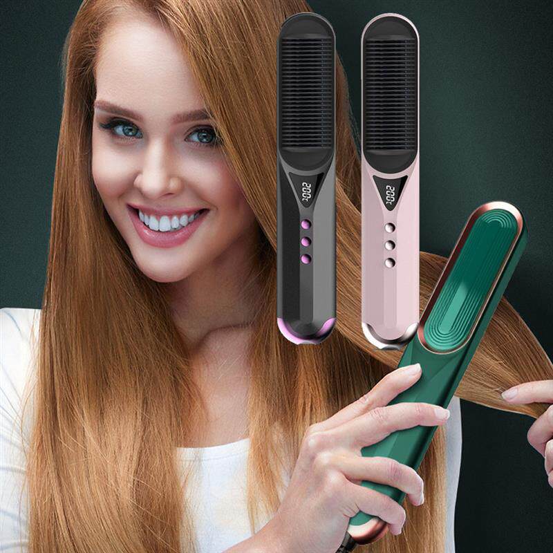 hair roller Style curler 热风梳电动卷发棒直发梳器两用负离子