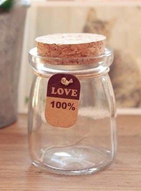 1pc LeadFree Small Lucky Star Glass Bottle Cork Pudding