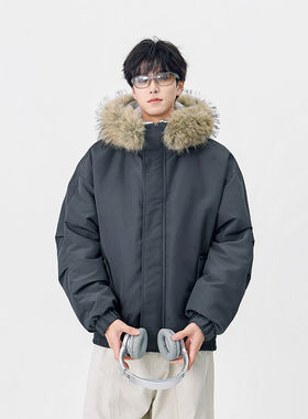羊羔毛加厚内里座山雕棉服