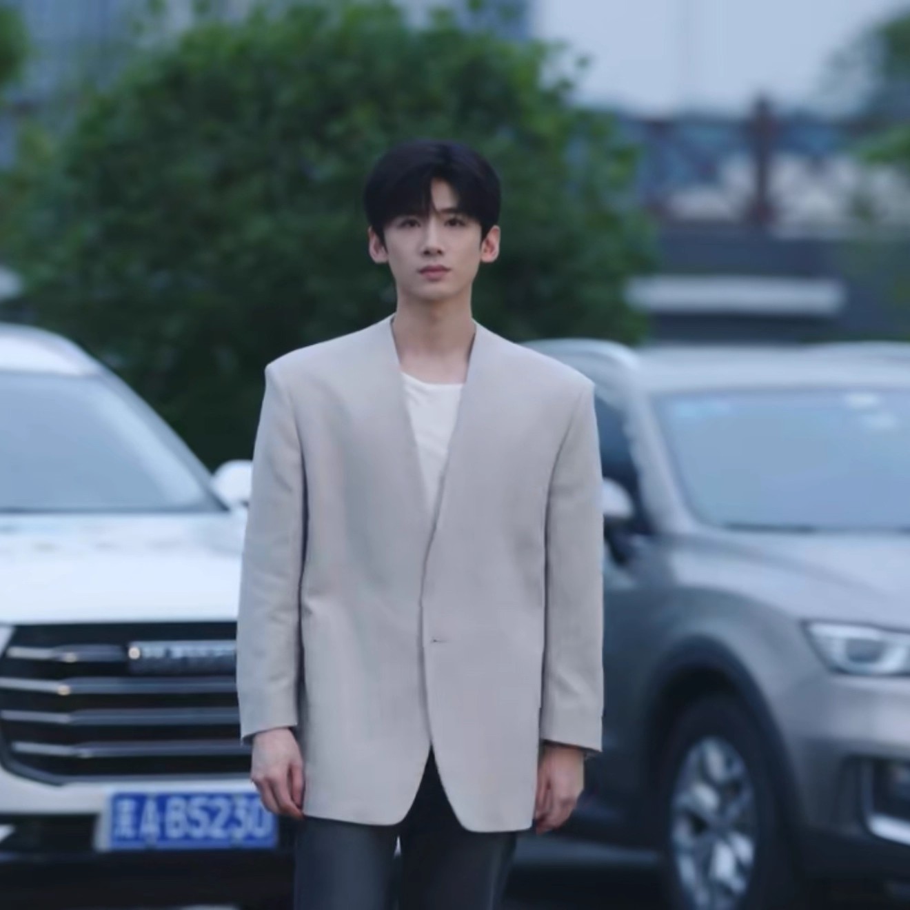 不眠日丁奇白敬亭同款无领西服男春秋男西服休闲百搭长袖外套上衣