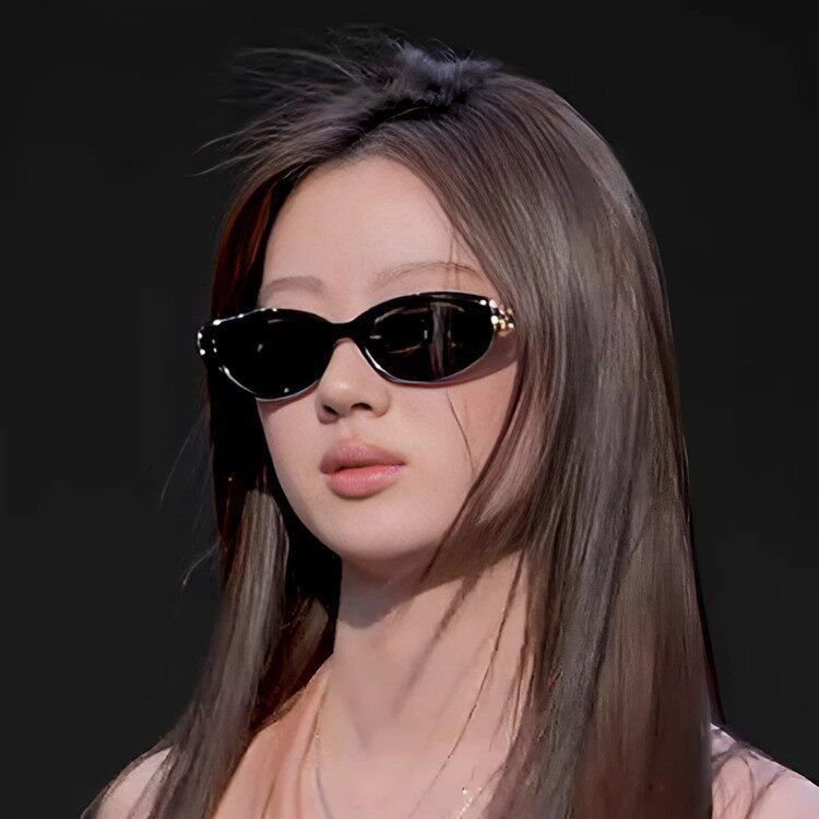 林一单依纯同款猫眼墨镜金属镜腿时尚网红防紫外线太阳眼镜情侣