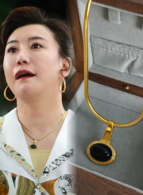 冬去春来范湉湉同款软骨蛇骨链钛钢18k金不掉色美拉德吊坠项链女