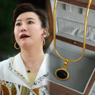 冬去春来范湉湉同款软骨蛇骨链钛钢18k金不掉色美拉德吊坠项链女
