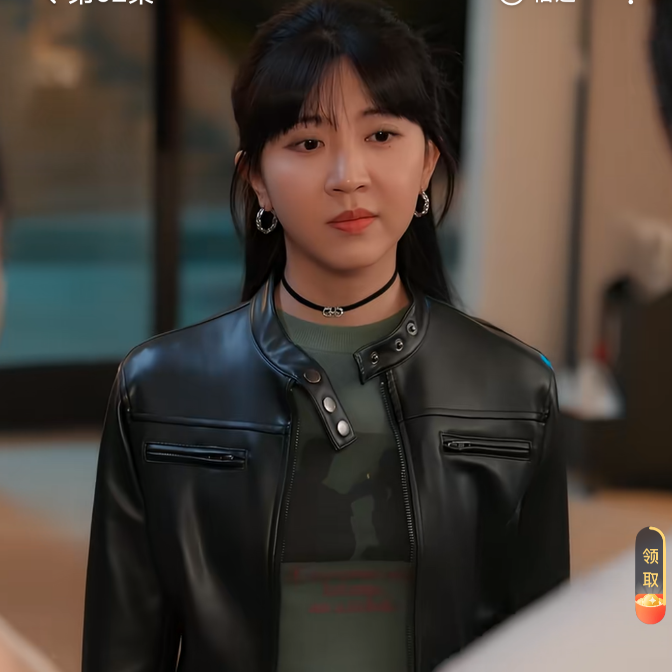 南音再许菀晴林思甜同款短款黑色机车pu皮衣外套女春秋修身夹克