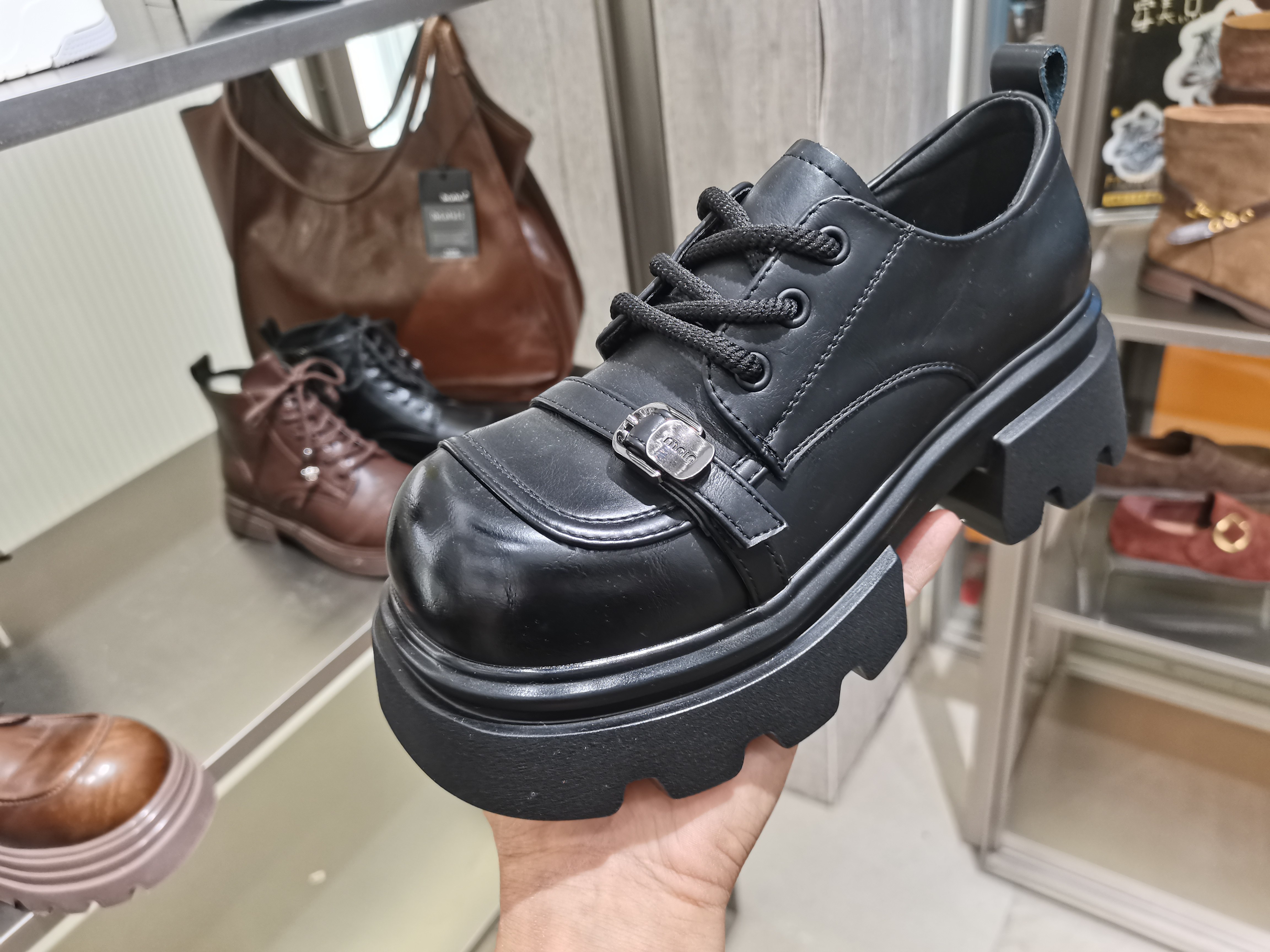 2026春季新款真皮女鞋厚底增高乐福鞋英伦JK小皮鞋洋气百搭休闲鞋